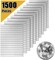 Self-Adhesive Real Glass Craft Mini Square & Round Mirrors Mosaic Tiles/Stickers for DIY Craft Decoration(10 x 10 mm, 1500 Pieces)